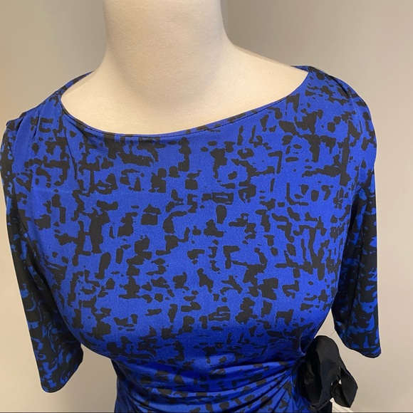 Taylor Blue Black Abstract Sheath Dress Size 2 - Picture 16 of 16